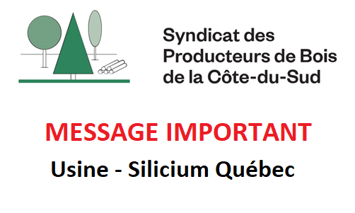 Entente pour la livraison à l’usine de Silicium Québec
